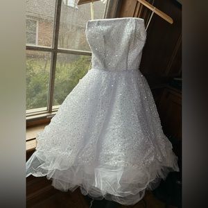 New with tags white beaded/sequin dress with tulle
